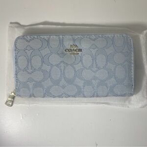 Coach Sky Blue Signature Wallet